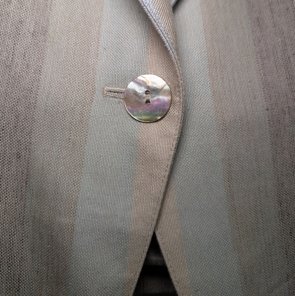 Lafayette Silk And Linen Striped Women's Blazer - Picture 7 of 8